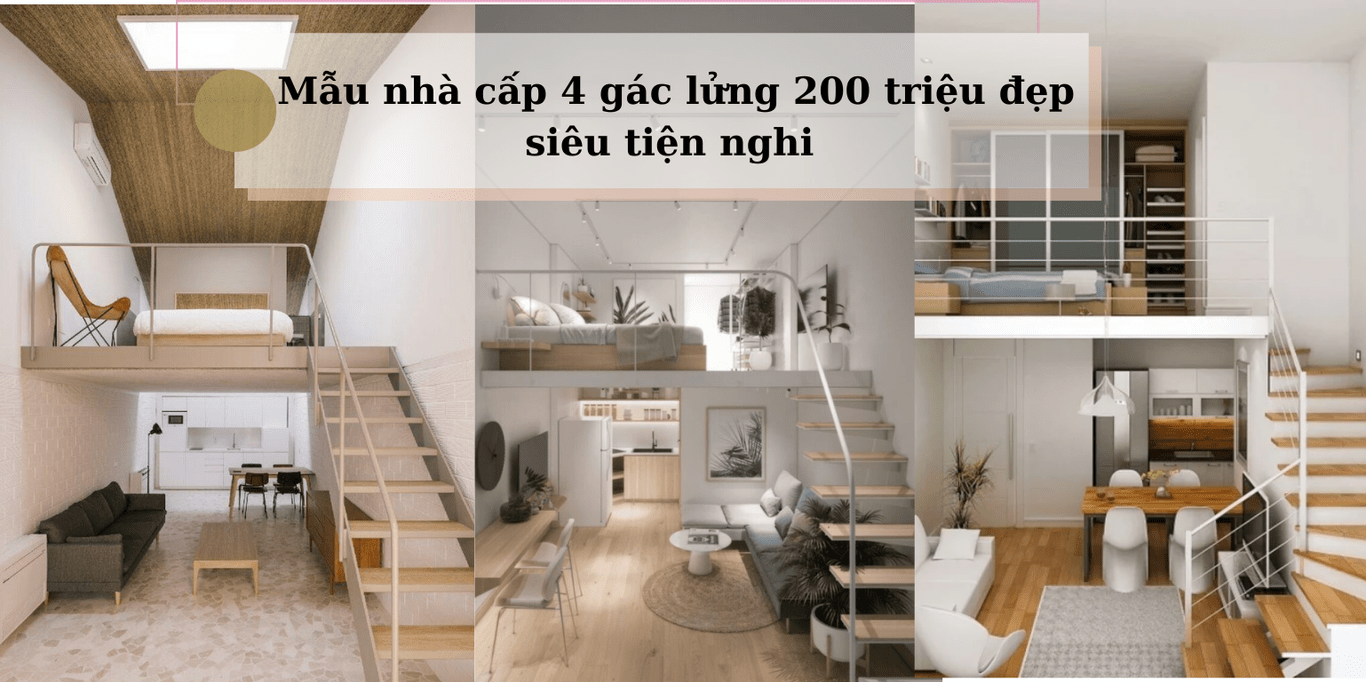 Mẫu  nhà gác lửng 200 triệu 