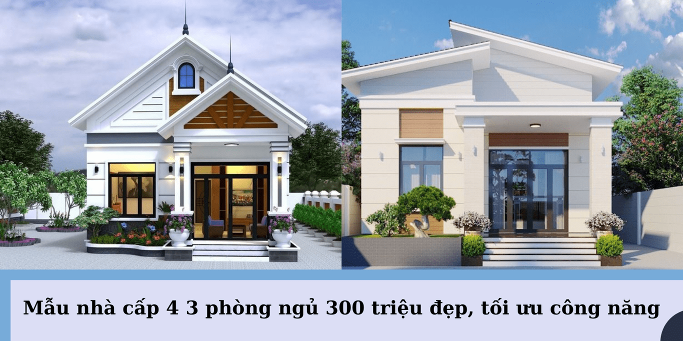 Banner nhà cấp 4 3 phòng ngủ 300 triệu