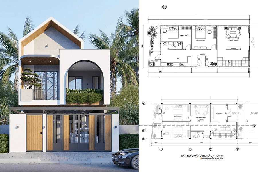 Mẫu thiết kế nhà 2 tầng giá 700 triệu được nhiều người lựa chọn