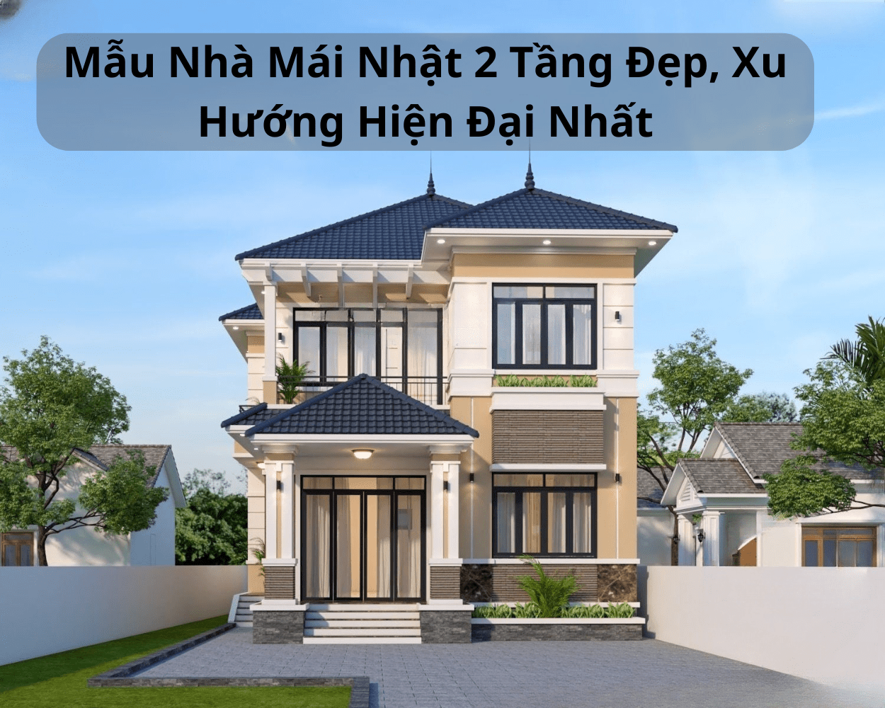 Mẫu Nhà Mái Nhật 2 Tầng Đẹp, Xu Hướng Hiện Đại Nhất