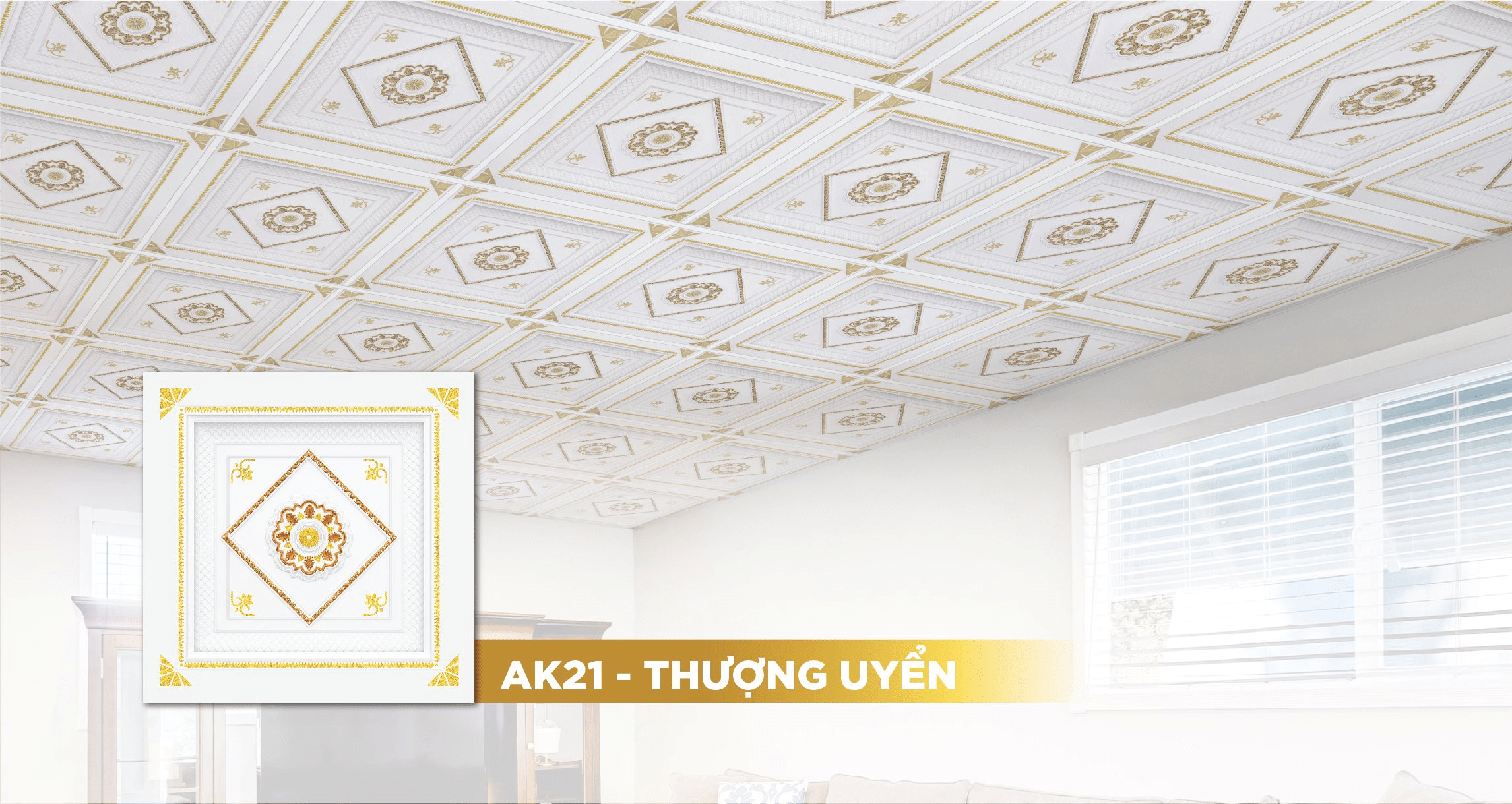 Tấm trang trí Vĩnh Tường DECO® Ánh Kim thượng uyển