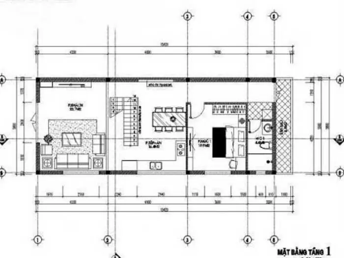 Bản vẽ nhà cấp 4 có gác lửng tiện nghi, tăng không gian sinh hoạt