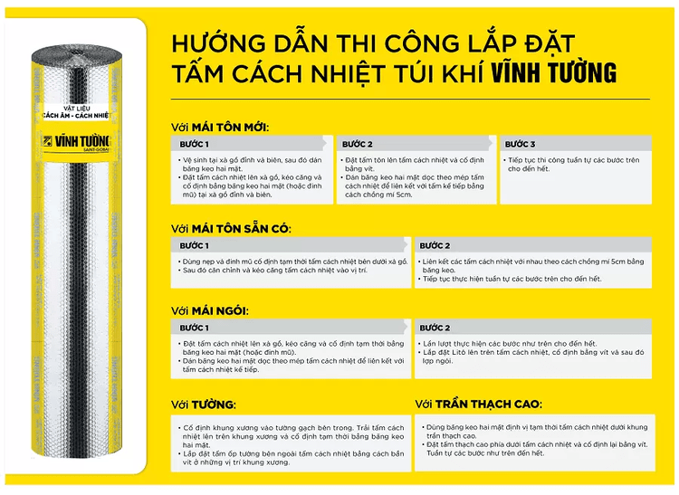 Ứng dụng của Tấm cách nhiệt túi khí Vĩnh Tường P2