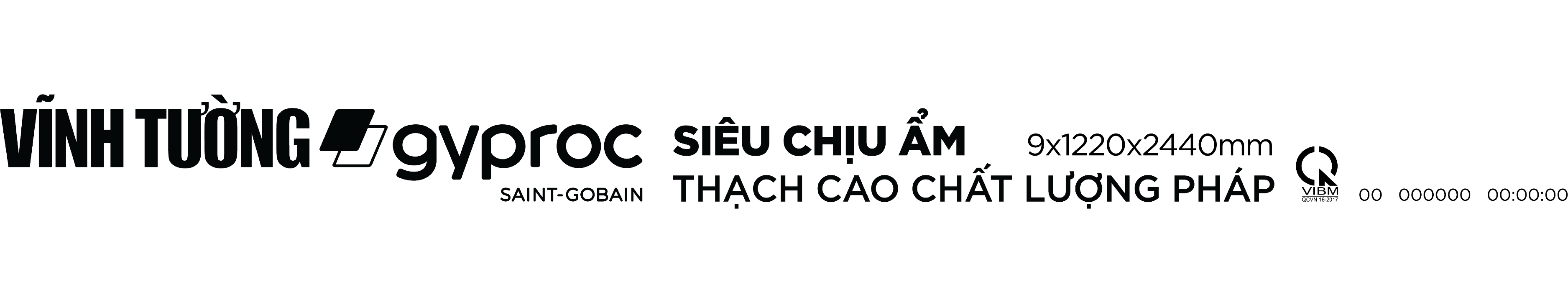 Nhận diện lưng tấm thạch cao VĨNH TƯỜNG-gyproc Siêu Chịu Ẩm