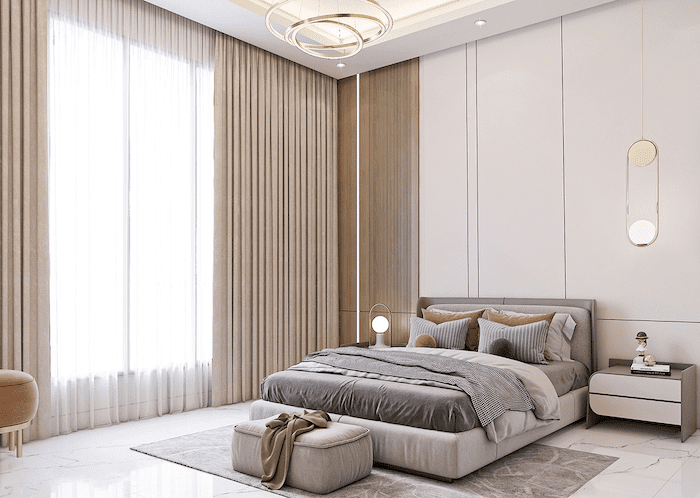 Mẫu thiết kế phòng ngủ master 30m2