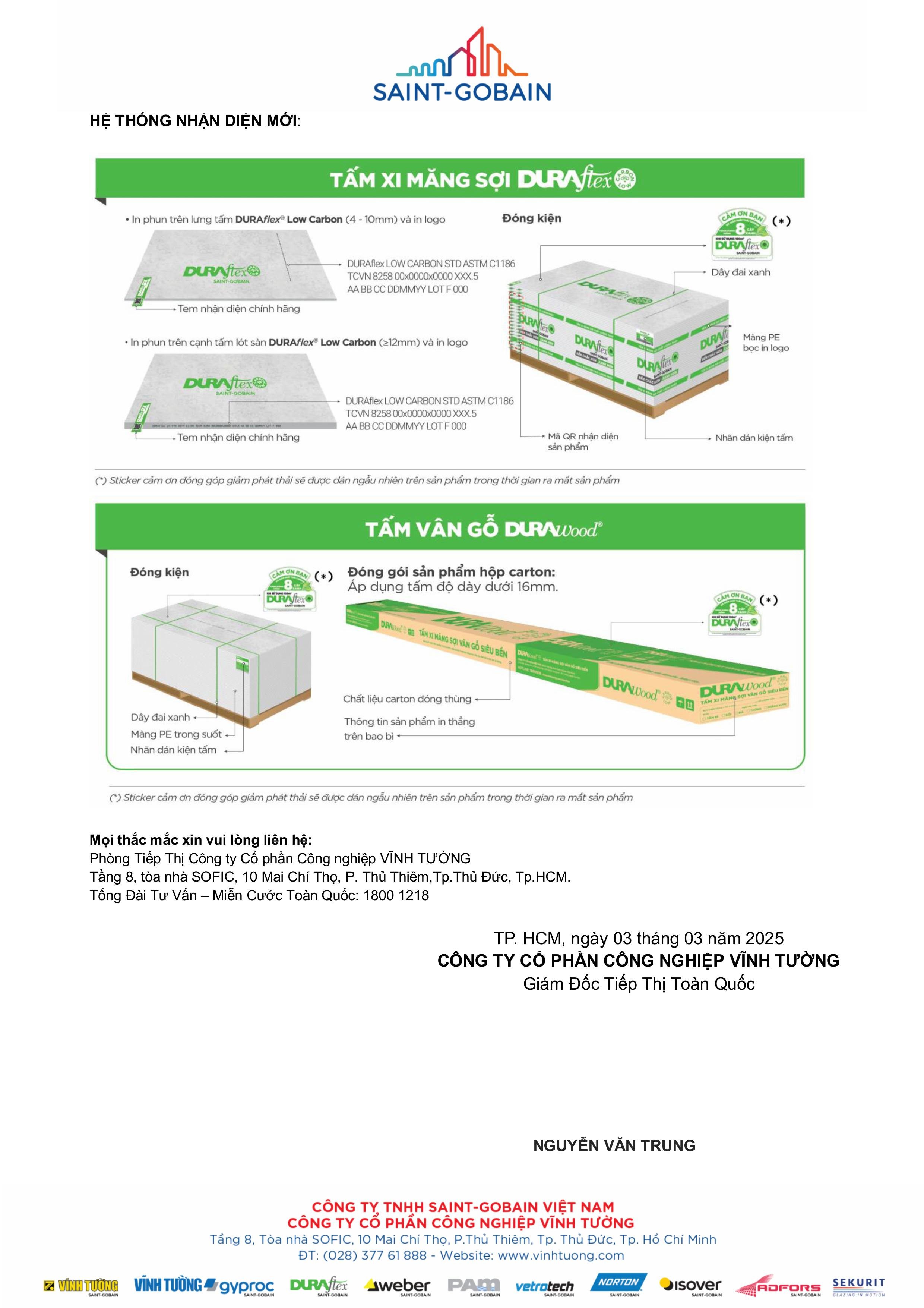 thông báo ra mắt tấm duraflex xi măng xanh
