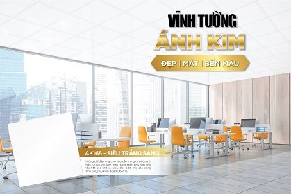 trần trang trí Vĩnh Tường DECO® Ánh Kim 168 - Siêu Trắng