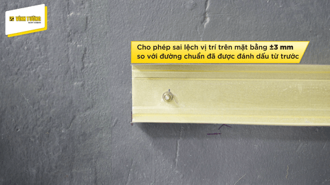 cho phép sai lệch 3cm khi lắp khung xương