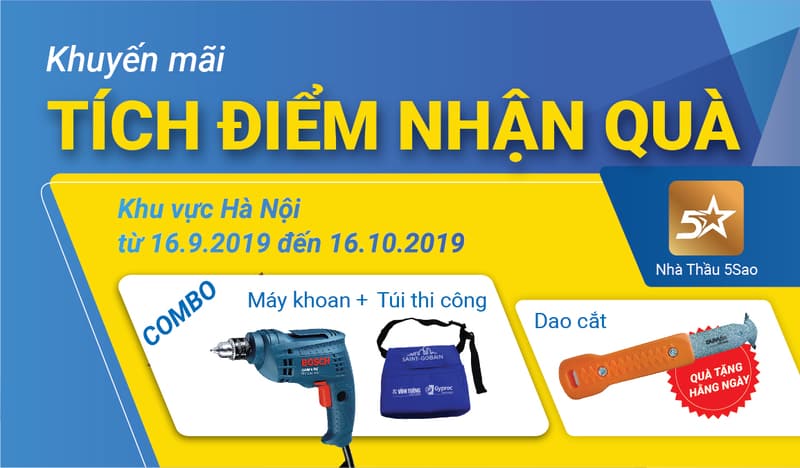 Tích điểm nhận quà - Nhà Thầu 5 Sao Hà Nội