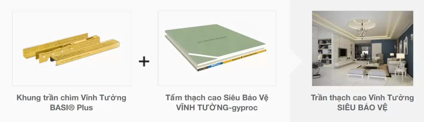 Trần thạch cao Vĩnh Tường siêu bảo vệ