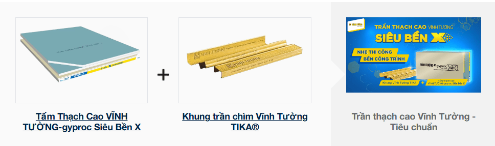 Trần thạch cao Vĩnh Tường siêu bền x